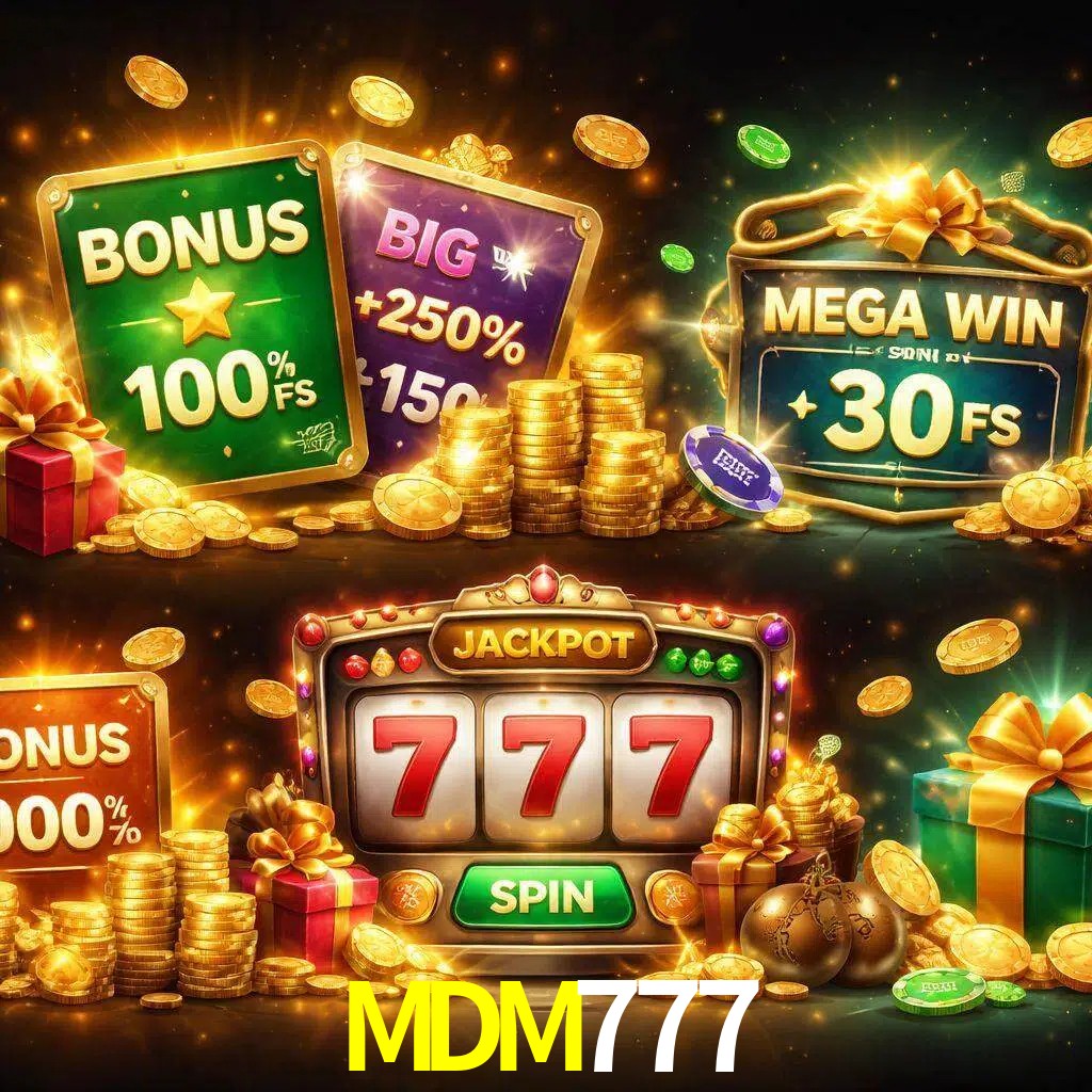 Tipos de bonos MDM777 incluyendo recompensas de bienvenida y promociones continuas